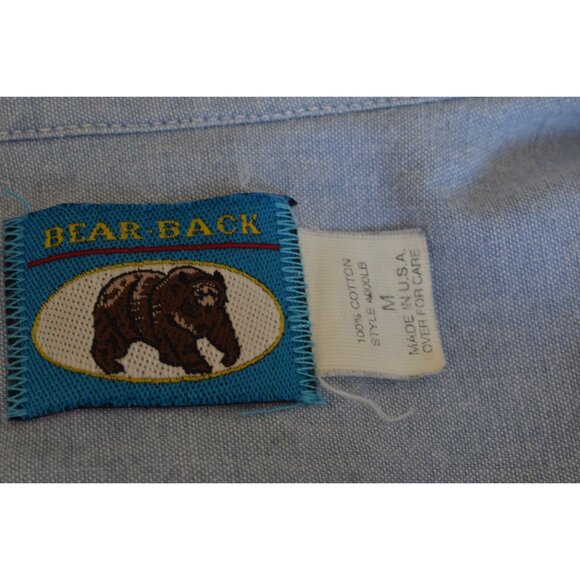 Vintage 80s/90s Blue Denim Embroidered Shirt Shacket | size M - Picture 8 of 10